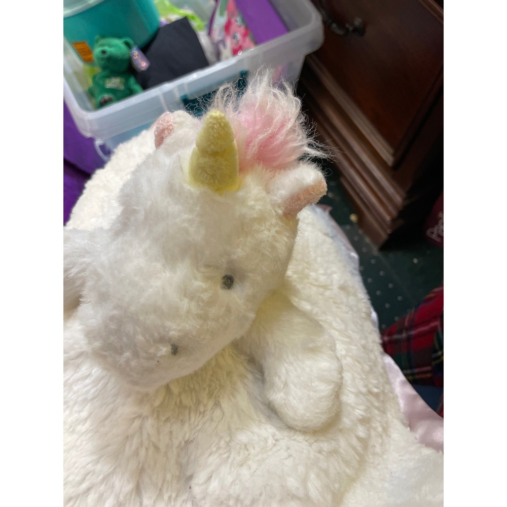 2023 Target Cloud Island Unicorn Lovey Lovie Pink‎ White Plush Security Blanket